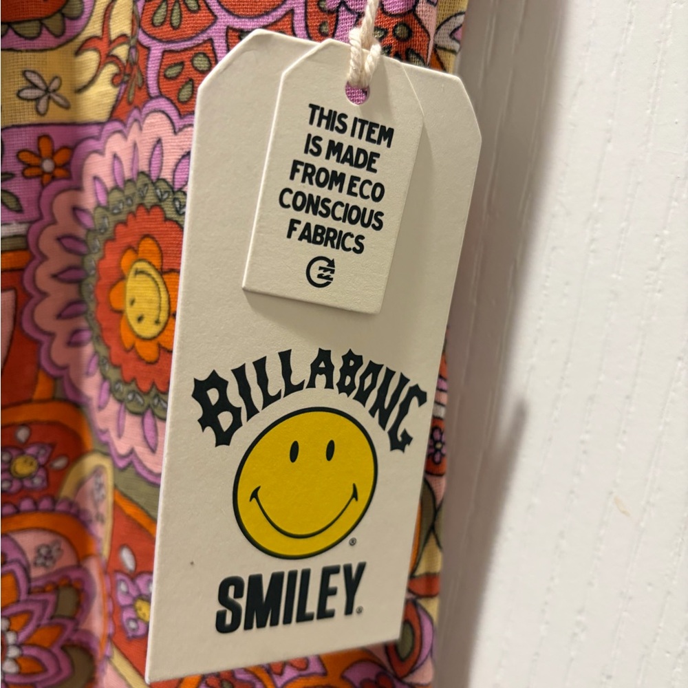 Billabong Smiley Floral Pants - Pink, Orange, Yellow - Picture 4 of 4